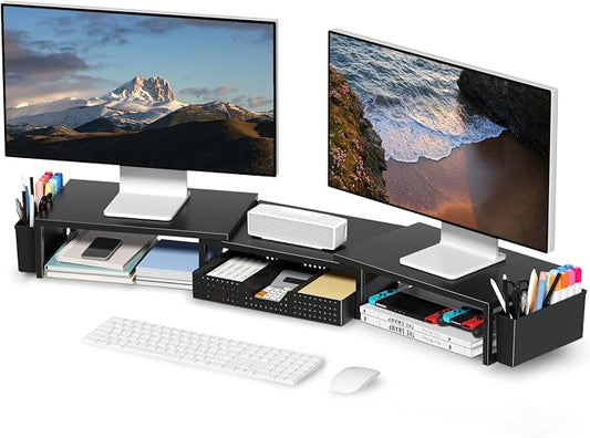 OPNICE Desk Organizers and Accessories, Dual Monitor Stand Riser by OPNICE