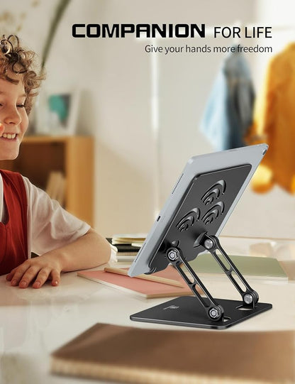 Adjustable Tablet Stand for Desk, Premium Aluminum Holder for iPads, and All - Image 2