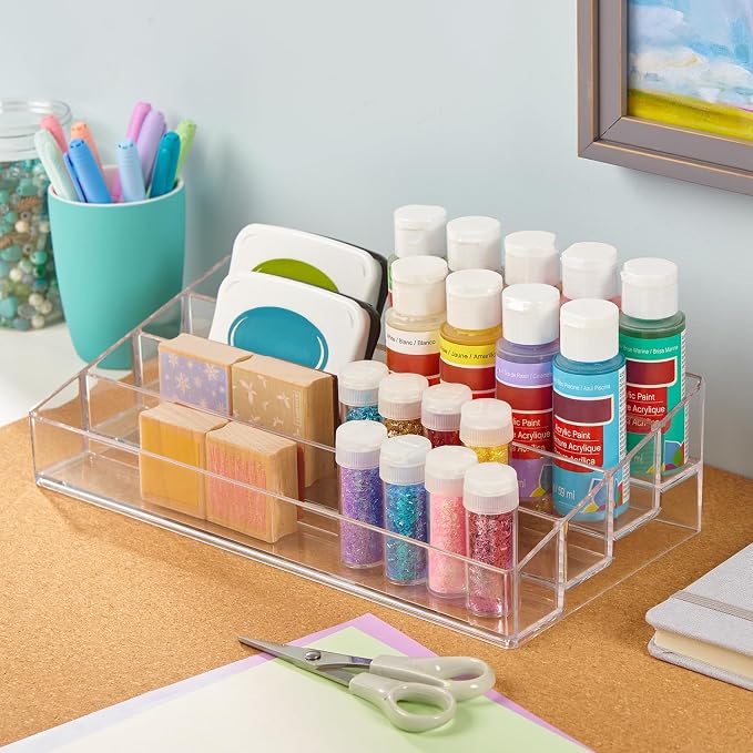 STORi Multi-Level Nail Polish Bottle Holder | Clear Plastic Organizer Rack - Image 6