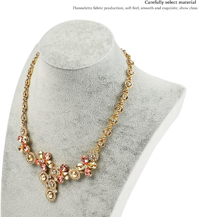 Oirlv Velvet 3-Dimensional Jewelry Stand Necklace Pendant Chain Jewelry Bust - Image 3