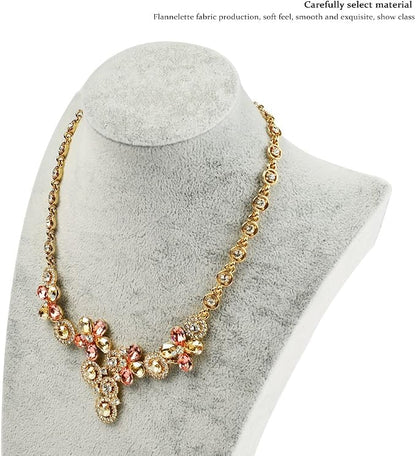 Oirlv Velvet 3-Dimensional Jewelry Stand Necklace Pendant Chain Jewelry Bust - Image 3