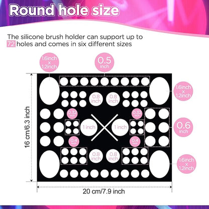 72 Holes Acrylic Makeup Brush Stand - Image 5