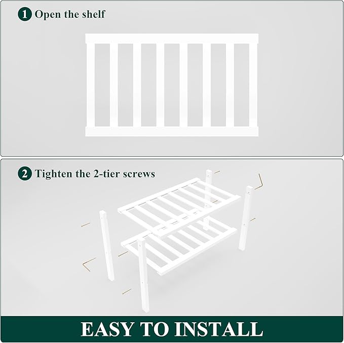 Smiry Bamboo Shoe Rack for Closet, 2 Tier Small Wooden Stackable Shoe Organizer - Image 6