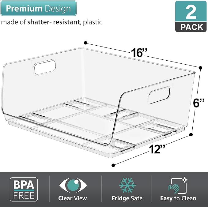Sorbus Stackable Storage Bins - Image 3