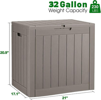 32 Gallon Deck Box Lockable Resin Indoor Outdoor Storage Box waterproof Outdoor - Image 3