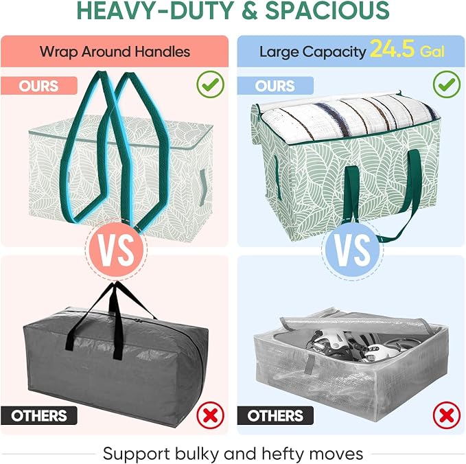 BALEINE 8-Pack Oversized Moving Bags - Image 4