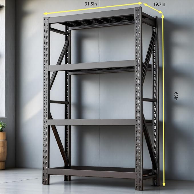 torage Shelves, Garage Shelving Heavy Duty Metal Adjustable Garage Shelves - Image 2