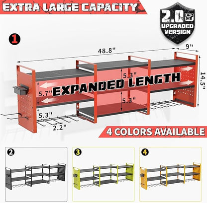Power Tool Organizer with Charging Station Wall Mount, 3 Layer Expanded Heavy - Image 3