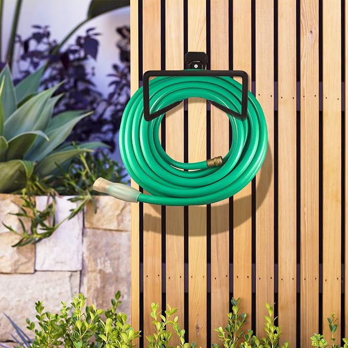 Metal Hose Reel, Hose Holder Hose Hanger Heavy Duty Hose Holders Wall Mount - Image 2
