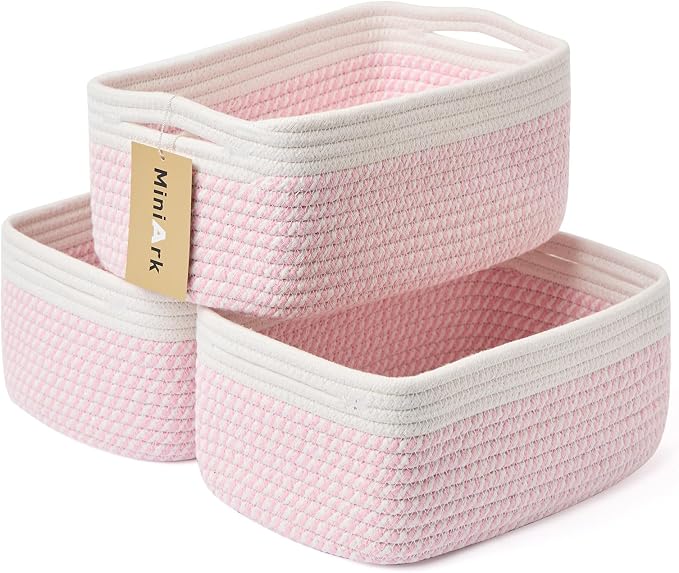 Small Storage Baskets for Organizing | Closet Organizer Bins | Shelf Toy Basket by MiniArkStorageBasketsHome