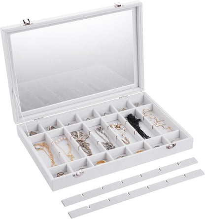 Frebeauty Velvet Jewelry Tray, 35 Grid Jewelry Organizer - Image 5