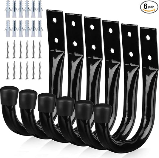 Heavy Duty Garage Storage Hooks, 6-piece Bike Hooks by SWANLAKETOOLS