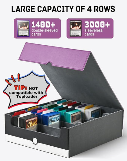 ZLCA Card Storage Box Holds 3200+, Deck Storage Case - Image 6