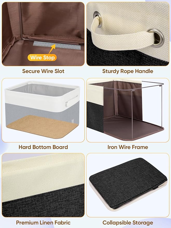 BALEINE 2 Pack Fabric Storage Bins - Image 6