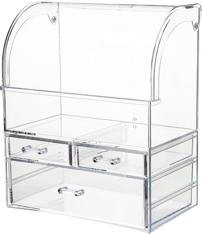 MOOCHI Clear Professional Large Cosmetic Makeup Organizer Bathroom Storage - Image 3