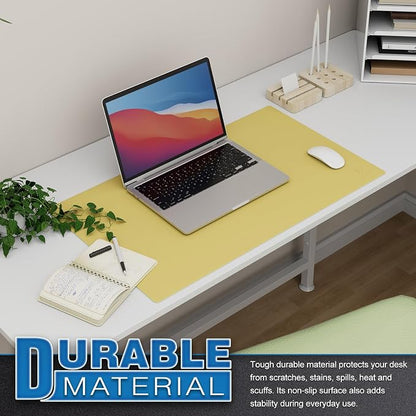 K KNODEL Small Office Leather Desk Mat, Mouse and Keyboard Pad, Computer and - Image 5