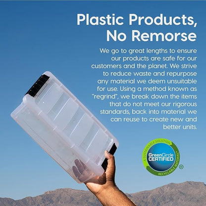 IRIS USA 6 Qt Stackable Plastic Storage Bins - Image 4