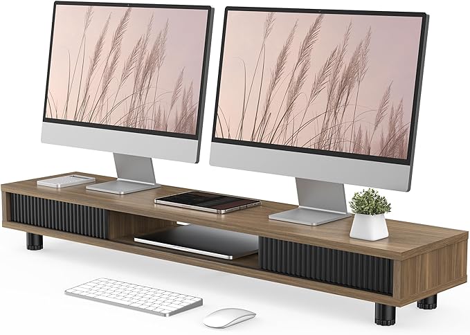 Fenge Dual Monitor Stand, 42.5inch Long Monitor Stands Riser by Fenge