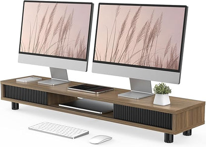 Fenge Dual Monitor Stand, 42.5inch Long Monitor Stands Riser by Fenge