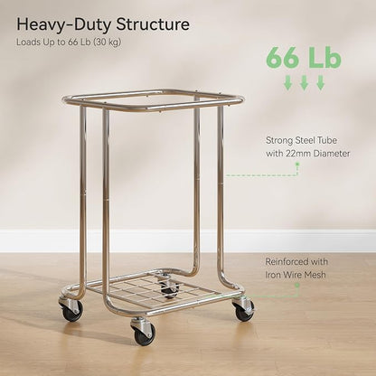 Laundry Basket with Wheels 150L/40Gal, Rolling Laundry Hamper with Steel Fram - Image 6