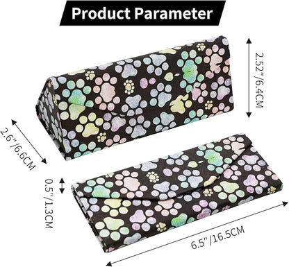 Foldable Glasses Case, Magnetic PU Leahter Sunglasses Case, Cute Hard Shell - Image 6