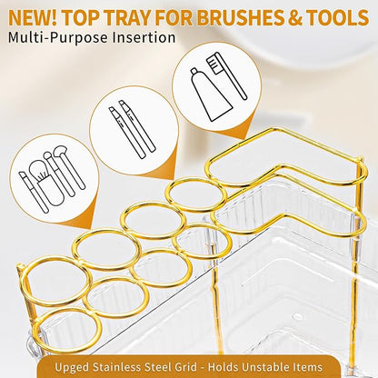 Upgraded 3-Tier Corner Bathroom Countertop Organizer – Spacious Storage - Image 3