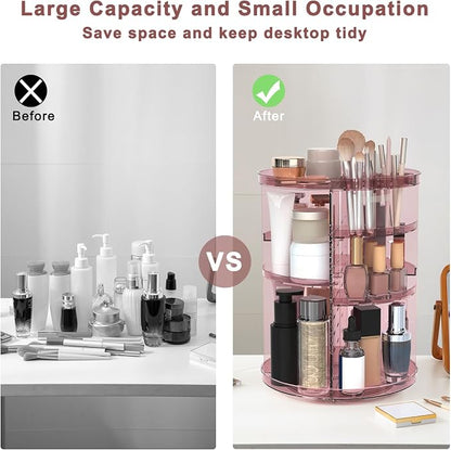 Rotating Makeup Organizer, DIY 8 Adjustable Layers 360 Spinning Skincare - Image 5