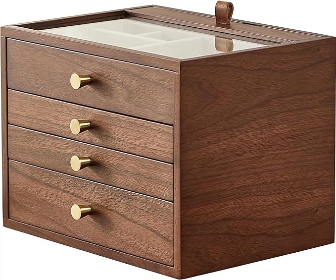 Black Walnut Wooden Jewelry Box - Image 2