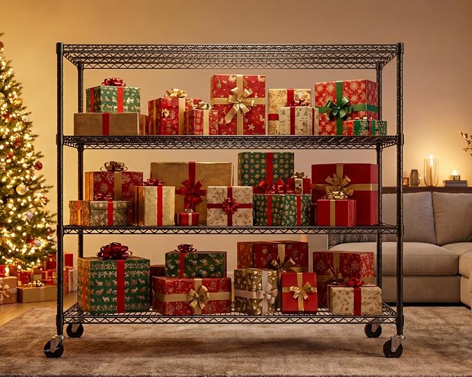 PrimeZone 60" W x 24" D x 76" H Heavy Duty Wire Storage Shelves - Image 8