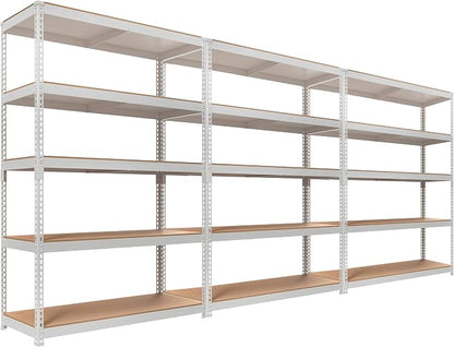 HOMEDANT 5 Tier Storage Shelves Adjustable Laminated Boltless Garage Metal by TheBestOrganizingSolution