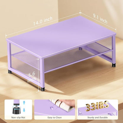 Desk Organizers and Accessories, 2-Tier Metal Computer Monitor Stand Riser - Image 7
