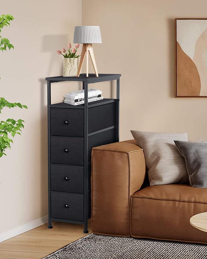 Narrow Dresser for Bedroom, Fabric Tall Dresser & Chests of Drawers - Image 2