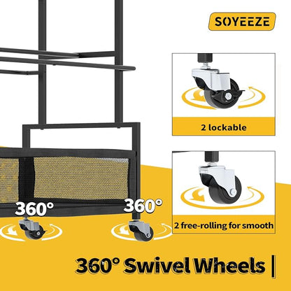SOYEEZE Garage Sports Equipment Organizer-Large 5 Layer Ball Storage, - Image 6