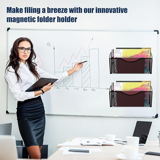 Magnetic File Holder 1 Pockets File Folder Organizer, Office Hanging Magazine - Image 6