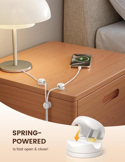 Lamicall 12Pack Rotatable Cord Organizer, Office Desk Nightstand Accessories - Image 5