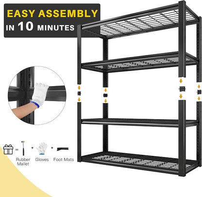 REIBII 40" W Garage Shelving 2240 LBS Storage Shelves Adjustable Metal Shelving - Image 8