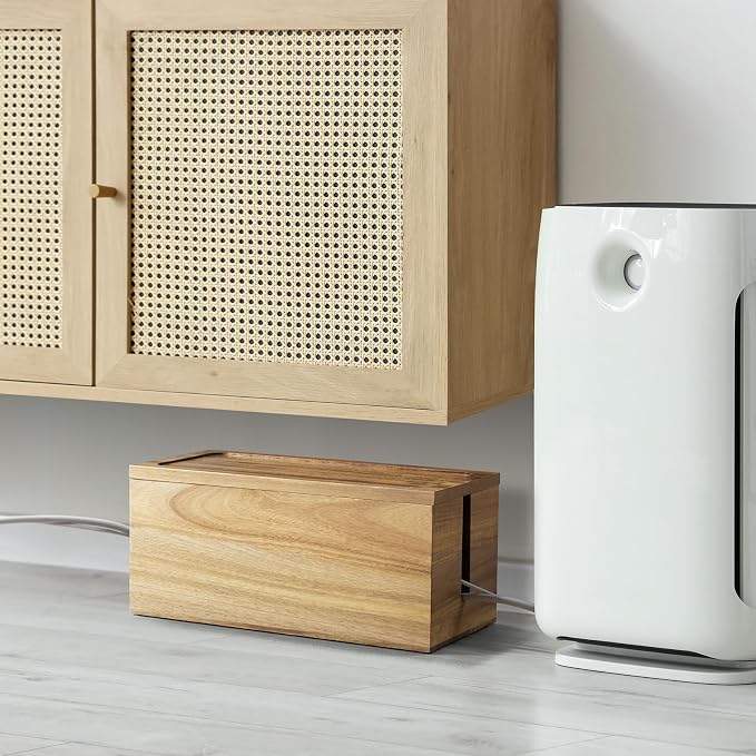 Acacia Wood Cable Management Box - Image 4