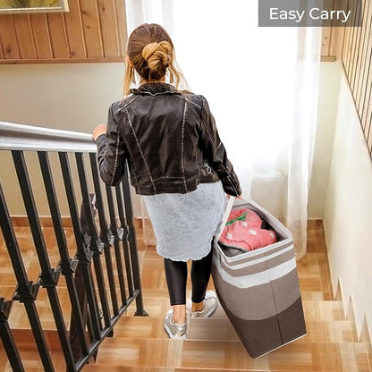 HomeHacks 2-Pack Large Laundry Basket, Waterproof, Freestanding Laundry Hamper - Image 7