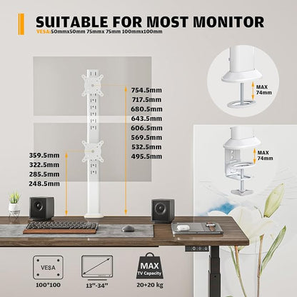 Hemudu Dual Monitor Articulating Desk Mount Arm Stand - Image 5