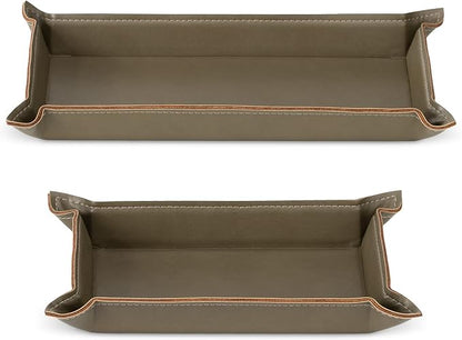 Navaris Faux Leather Valet Tray Set of 2 - Image 2