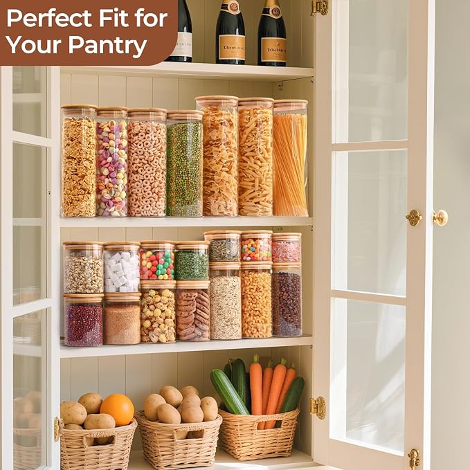 ComSaf Glass Spaghetti Pasta Storage Container - Image 6