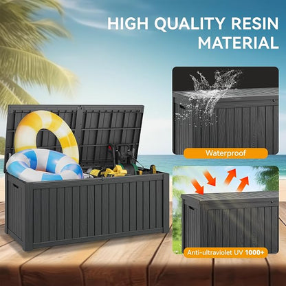 NUNU LAB 220 Gallon Outdoor Storage Box Waterproof, Outside Package Delivery - Image 7