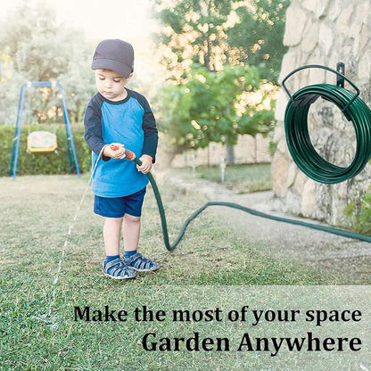 Deluxe Wall Mount Garden Hose Hanger Duty Metal Hose Holder Easily Holds 125 - Image 5