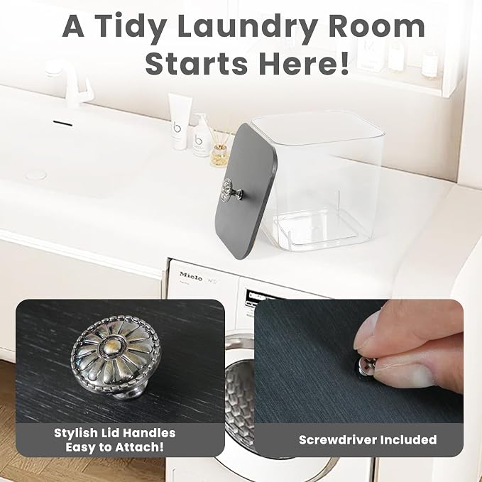 4 Pack Laundry Pods Container & Dryer Sheet Holder - Image 5