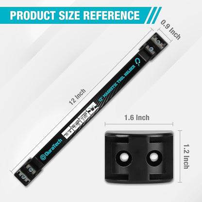 DURATECH 4 Pack 12" Magnetic Tool Holder Strip, Heavy Duty Magnetic Tool Bar - Image 7