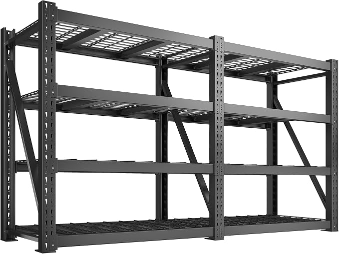 Bepatio 93" W 4-Tier Industrial Garage Shelving 9348LBS Heavy Duty Shelving by Bepatio