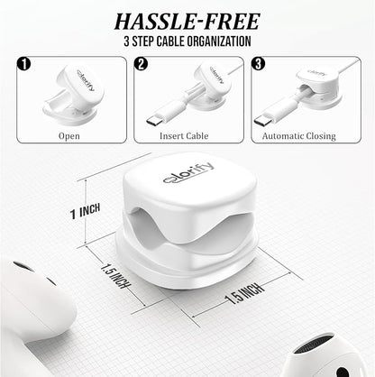 8 Pack Spring Cable Clips, Adhesive Cord Organizer - Image 3