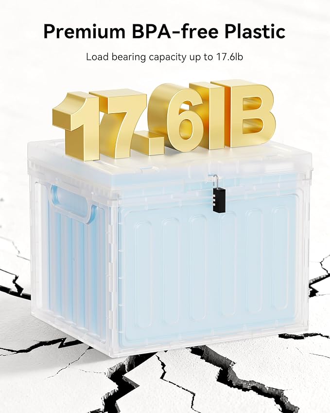 Oterri Plastic File Box with Lid - Image 3