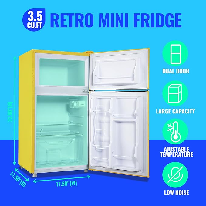 3.5 Cu.ft Fridge Dorm Fridge Refrigerator - Image 2
