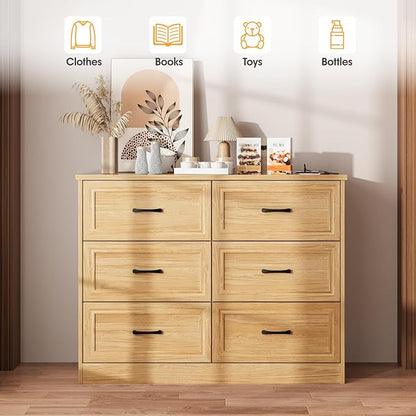 Fameill Dresser for Bedroom, 6 Drawer Wide Dresser Organizer - Image 5